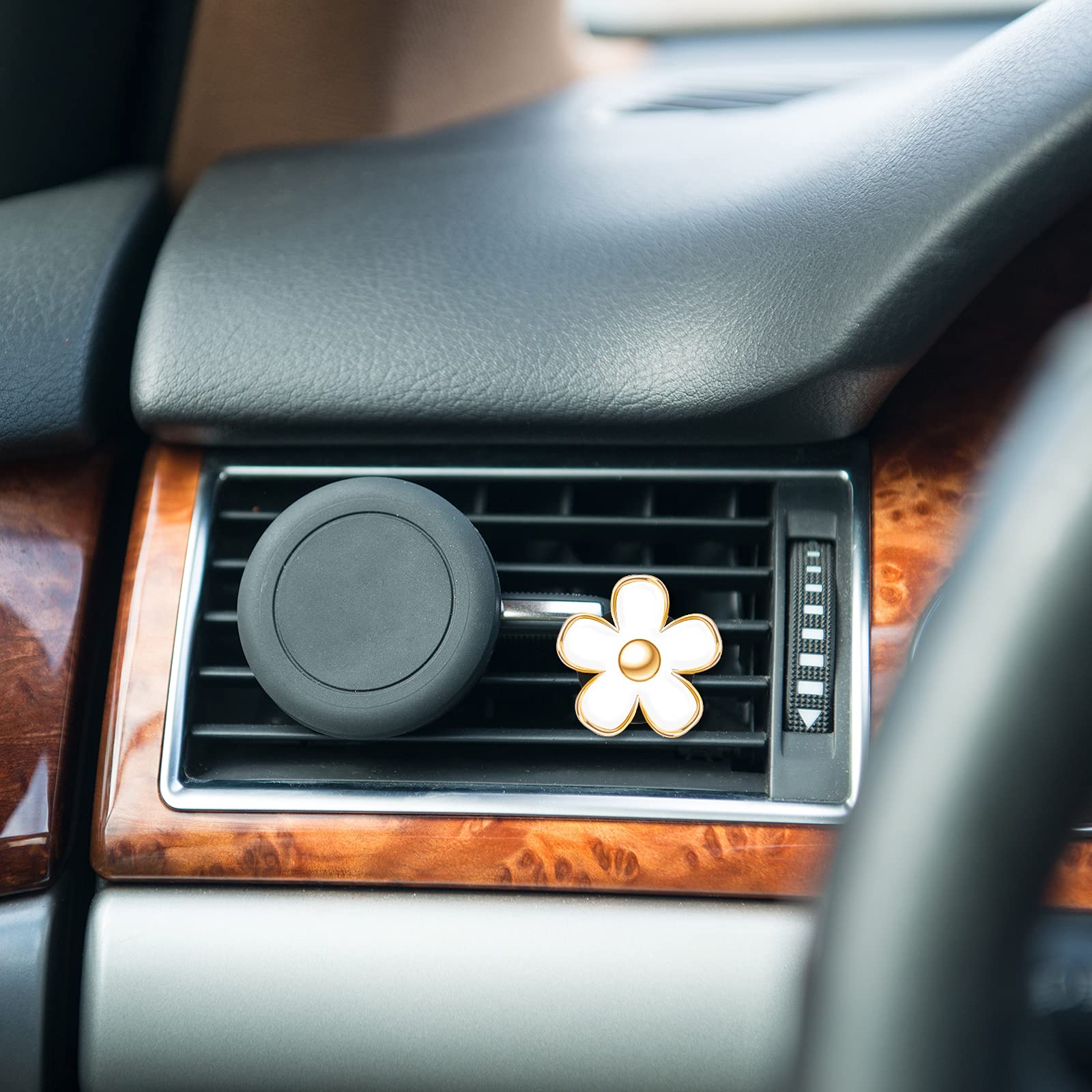 Frienda 6 Pcs Daisy Flower Air Vent Clip Accessories Air Conditioning Outlet Clip Car Air Freshener Dashboard Accessories Charm Car Inter Decor(3 cm, 3.3 cm,Red, Pink, White) - Image 7